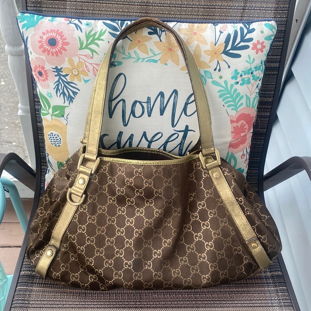 Gold n Brown Gucci Authentic Bag